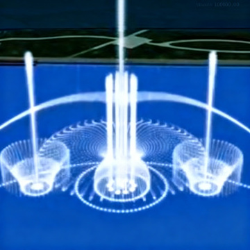 Large lake and pond musical fountain
