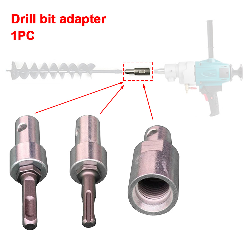 Head Square Converter Accessories Earth Auger Arbor Shank Universal Power Tool Electric Durable Drill Bit Adapter DIY SDS