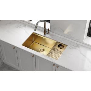 Cup Rinser Golden PVD Color Handmade Kitchen Sink