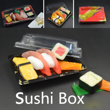 [50pcs160*110*45mm Sushi Packing boxes biodegradable plastic disposable Sushi packing box A variety of styles NO3.