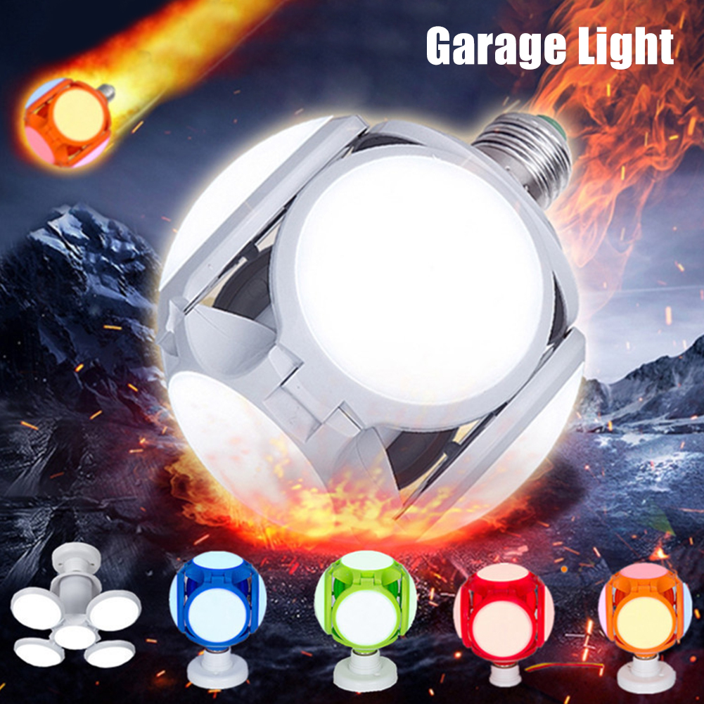 40W E27 Industrial Adjustable Home Decor Super Bright Indoor ABS Warehouse Deformable Led Garage Light Folding Football Shape