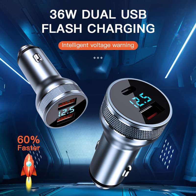 KUULAA 36W USB Car Charger For Xiaomi Samsung S10 QC4.0 QC3.0 Type C PD Car Charging For iPhone 11 X XS 8 PD Charger