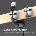 Mobile Phone Data Cable Organizer For Data Cable Earphone Cable Audio Solid Desk Wire Clip Organizer Cable Winder Accessories