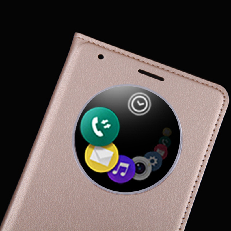 Smart View Case With Circle Window Auto Sleep Wake Up Phone Bag Flip Cover For LG G4 H818 H815 H812 H811 H810 VS986 LS991 F500