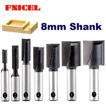 8mm Shank Straight Router Bit Set Top Quality Plane Clearing Knife Cutting for Turning Lathe Machine Woodworking Tool