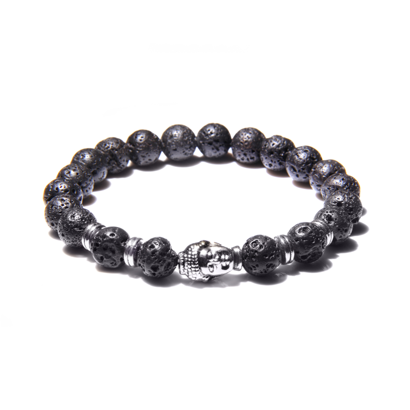 Fashion AAA Royal Blue Tiger Eye Men's Bracelet Beads Natural Stone Buddha Stretch Charm Bracelets for Women Men Jewelry 2020