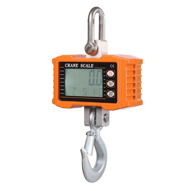 1000KG/2000LBS Digital Hanging Scale Industrial Heavy Duty Crane Scale with Accurate Reloading Spring Sensor Dropshipping