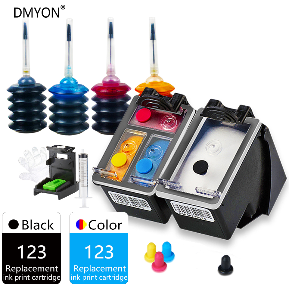 DMYON 123 XL Ink Cartridge Compatible for HP Deskjet 1110 2130 2132 2133 2134 2620 2630 3630 3632 3637 3638 3639 4520 Printers