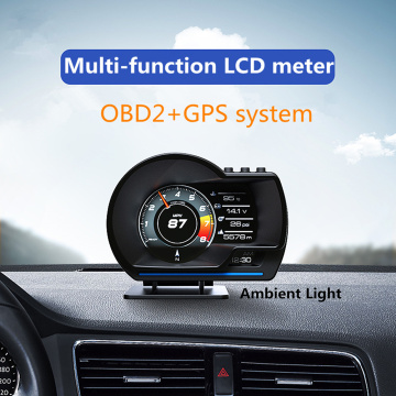 VODOOL AP-6 OBD2+GPS Smart Car HUD Universal Auto Head Up Display Multifunction Speedometer Security Alarm Water&Oil temp RPM