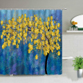 Colorful Plant Trees Shower Curtains Waterproof Bathroom Curtain Wall Hanging Bath Screens Bathtub Home Decor Polyester Frabic