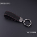 Motorcycle Car Keychain Carbon Fiber Leather Black Zinc Alloy Key Chain Key Rings Gift Auto Styling Accessories For BMW Honda