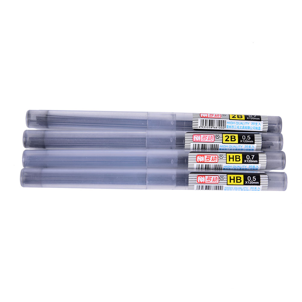 2 Pcs 0.5 mm / 0.7 mm Automatic Pencil Lead 2B HB Lead a Refill for Mechanical Pencil Automatic Pencil Refill
