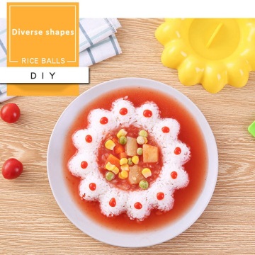 Dolphin Rice Mould 4pc/set Rabbit Cartoon Baby Rice Ball Mold Child Bento Sushi DIY Mould Cake Decorating Tools