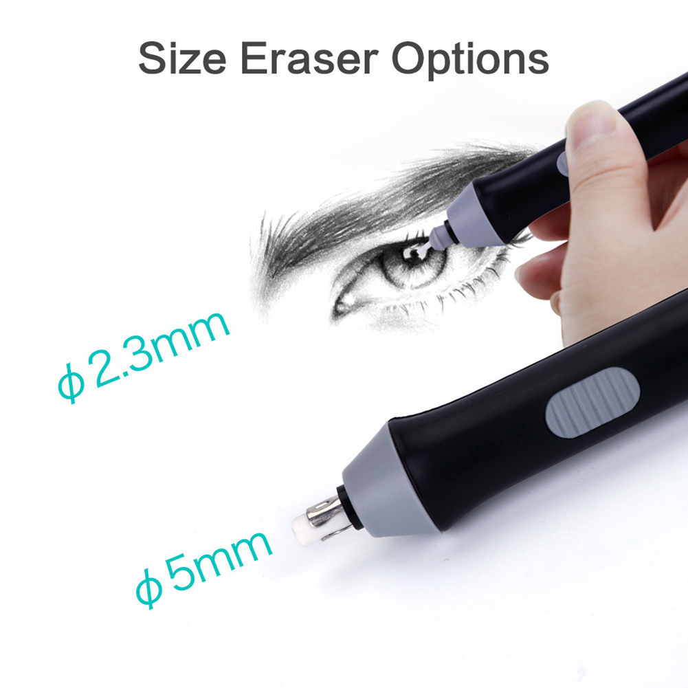 Electric Eraser Kit Automatic Pencil Eraser with 22pcs Additional Replaceable Rubbers UY8