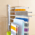 Bathroom Towel Rack Rotatable Towel Holder Space Aluminum 2/3/4/5-Bar Towel Hanger Kitchen Shelf Paper Hanging Wall Mounted