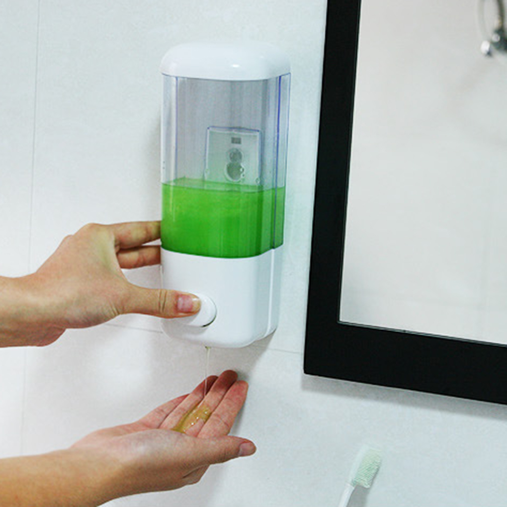 1pc Mini Wall-Mounted Suction Cup Lotion Container Hand Clean Liquid Soap Dispenser Single-Head Manual Shampoo Bathroom Supplies