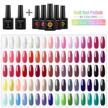 COSCELIA 80 Colors Gel Nail Polish Kit 10ML Soak Off Semi Permanent UV Gel Nail Polish Set Varnish Kit For Manicure Nail Art Set