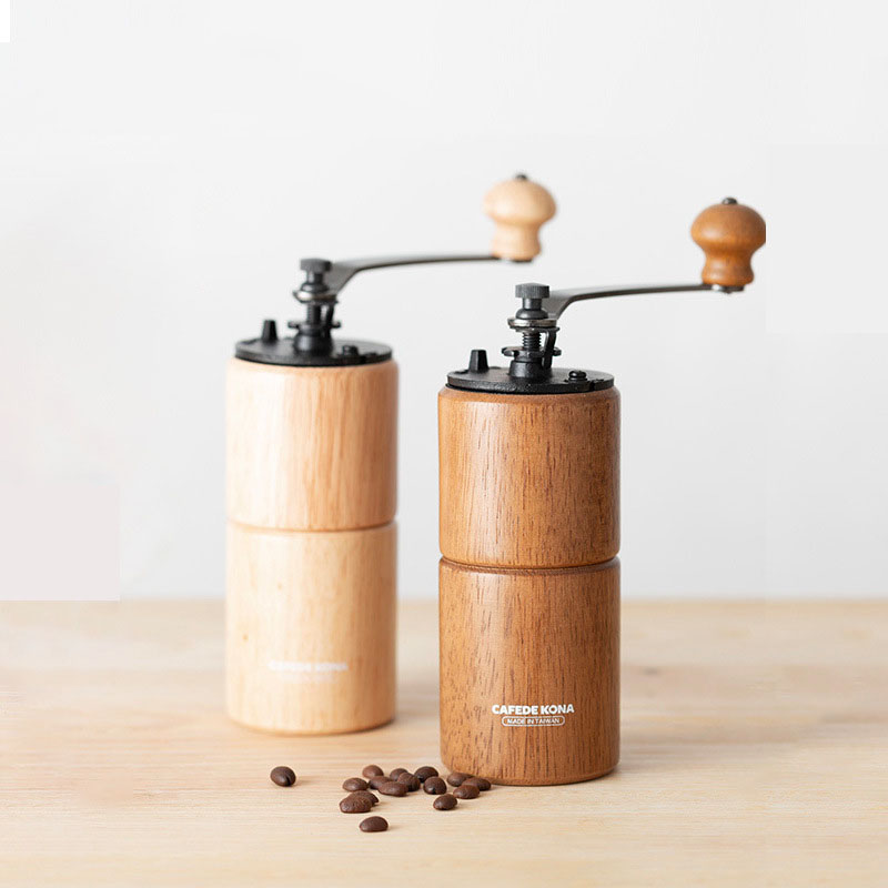 High Quality Manual Coffee Grinder for Drip Coffee Espresso French Press Designer Conical Burr Wood Coffee Mill Cafe Decoration