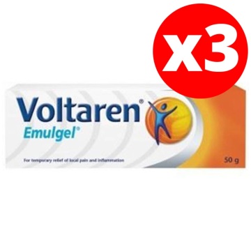 Voltaren (Voltarol) Emulgel 50g Artritis Treatment Pain Relief Gel - Diclofenac (3 Pack)