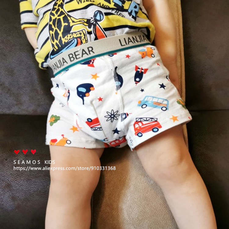 3Pcs Lot Boys Underwear Boxer Car Design Kids Baby Cotton Shorts Children's Briefs Soft Breathable 2 To 10 Years ZL42