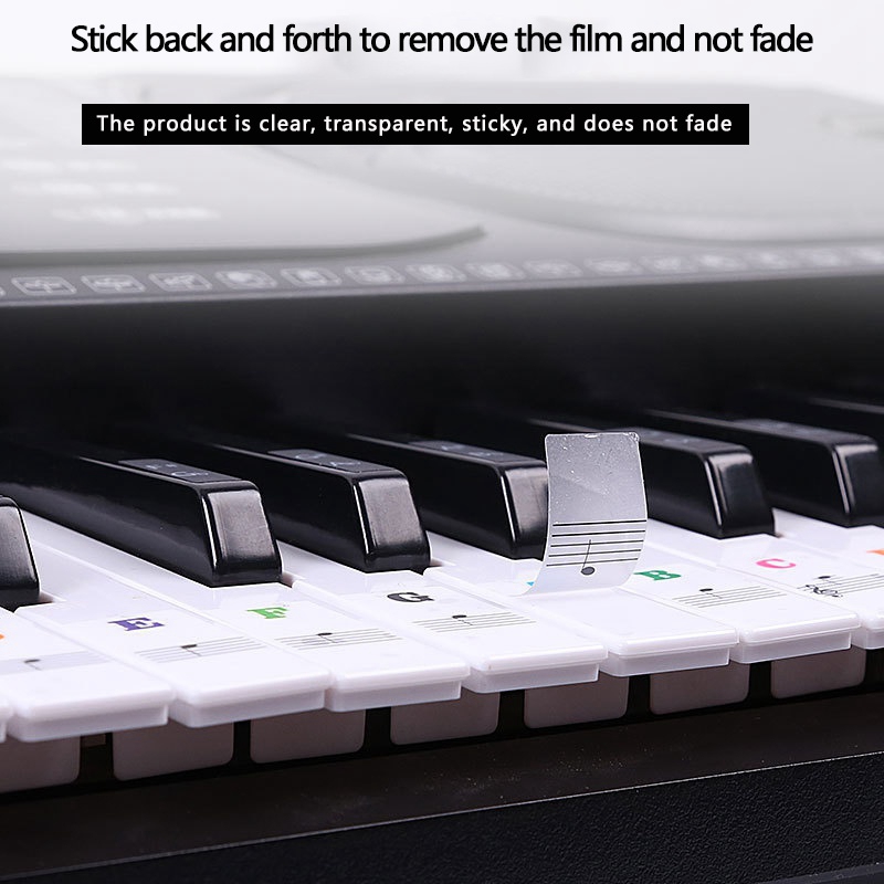 88/61/54/49 Keyboard Sticker Universal Piano Transparent Sticker Keyboard Keyboard Hand Roll Piano Key Sticker
