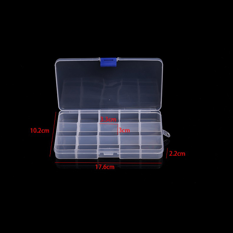 15 Grid Storage Box Plastic Box Jewelry Finishing Jewelry Box Electronic Components Tools Fishing Tackle Saving Packaging Box