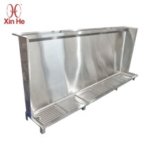 Stainless steel floor mounted trough urinals