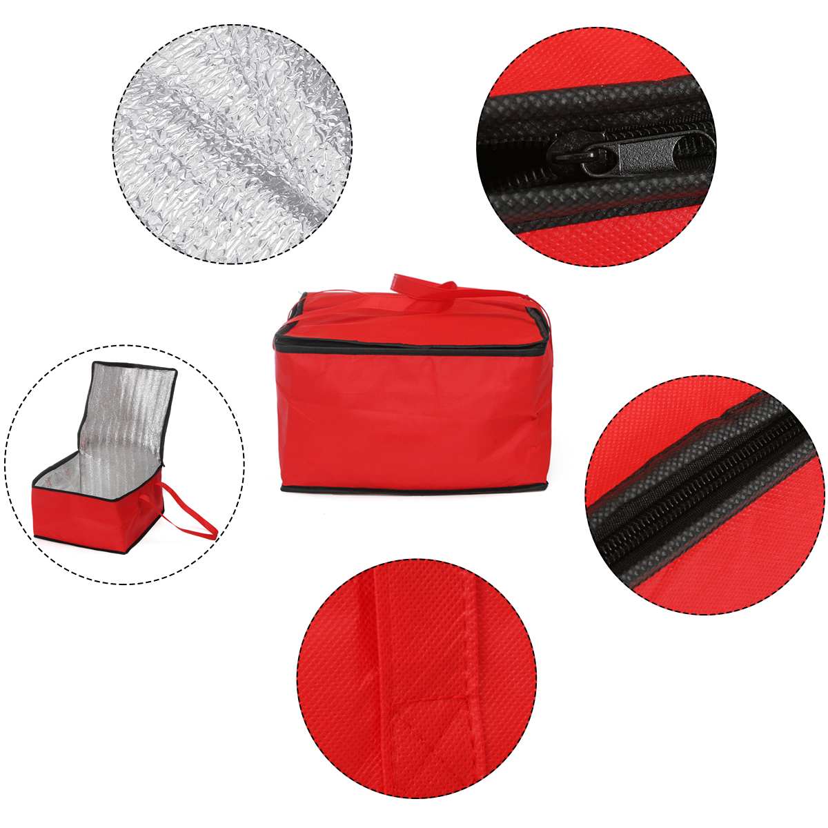 32L Waterproof Insulated Bag Lunch Cooler Bag Insulation Folding Picnic Portable Ice Pack Food Thermal Food Delivery Bag Pizza