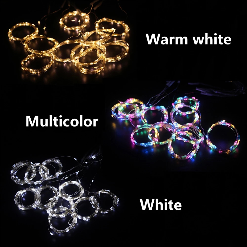 3M LED Garland Curtain Lights USB Powered Fairy Strings Remote Control Warm White Christmas Party Home Window Decorative Lamp