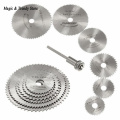 7pcs Mini HSS Circular Saw Blade Rotary Tool For Dremel Metal Cutter Power Tool Set Wood Cutting Discs Drill Mandrel Cutoff