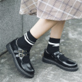 Soft Pu Leather Shoes Women's Flats Retro British Round Head Japanese Jk Uniform Dress Shoes Student's School Uniform Loli Shoes
