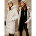 Amii Minimalism Winter High-tech Non-static Women's Down Jacket Fashion Thick Hooded 90%White Duck Down Coat Female 12040917