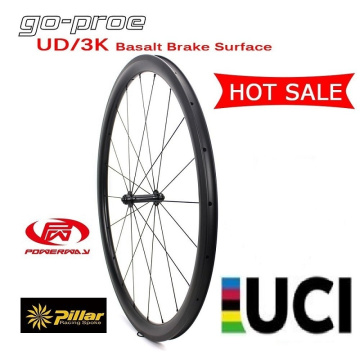 Hot Sale Spot Goods 700C UD/3K Facade Basalt Brake Surface Carbon Wheel 38/50/60/88mm Clincher For 700c Road Bike Racing Bicycle