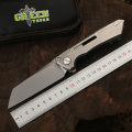 Green thorn, SNECX BUSTER, lapel folding knife M390 steel TC4 titanium handle outdoor camping utility fruit knife EDC tool