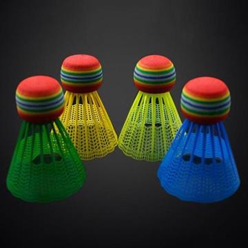 10 Pack EVA Badminton Rainbow Ball Indoor and Outdoor Entertainment Plastic Nylon Badminton Transparent Barrel