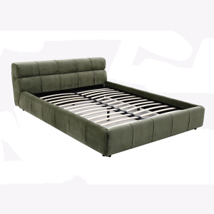 DELO Modern Minimalist Fabric Bed