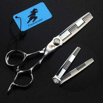 440C 6.0 inch Japan No trace Double-sided tooth Scissors Hairdressing Seamless Scissors Thinning Barber Shears Salon Tools