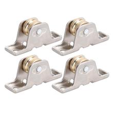 WINOM 4Pcs Metal Roller Wheel Single Bearings Window Sash Pulley Rod Rollers Alloy Curtain Rail Track Wheels For Door