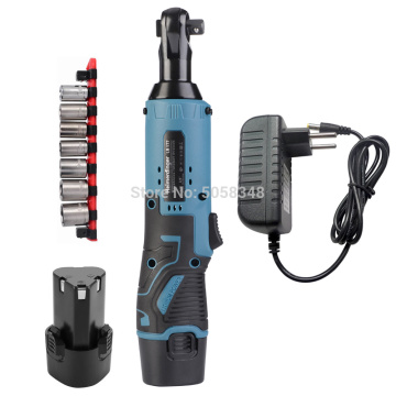 12 Volt. rechargeable battery cordless ratchet wrench with two batteries
