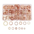 280Pcs/Set Seal Assortment Set Copper Washer Gasket Nut Oil Copper Rings Discs MAL999