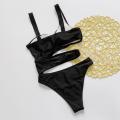 Women's Swimwear Solid One Piece Of Swimsuit Bikini Beachwear Female Swimming Bathing Suit 2020 Hot Sexy Biquini &xs