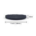 POLIWELL 6PCS 100mm Multipurpose Flocking Back Industrial Scouring Pad Heavy Duty Round Nylon Cloth for Cleaning Abrasive Tools