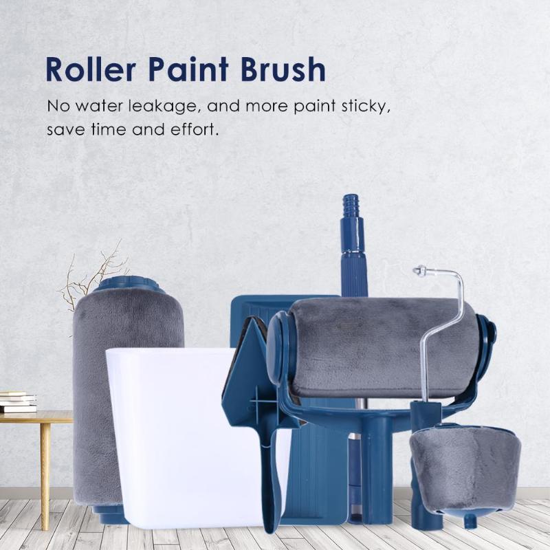 6/7pcs Paint Roller Brush Paint Runner Pro Roller DIY Wall Painting Brushes Set Wall Handle Use Wall Decorative Brushes Sets new