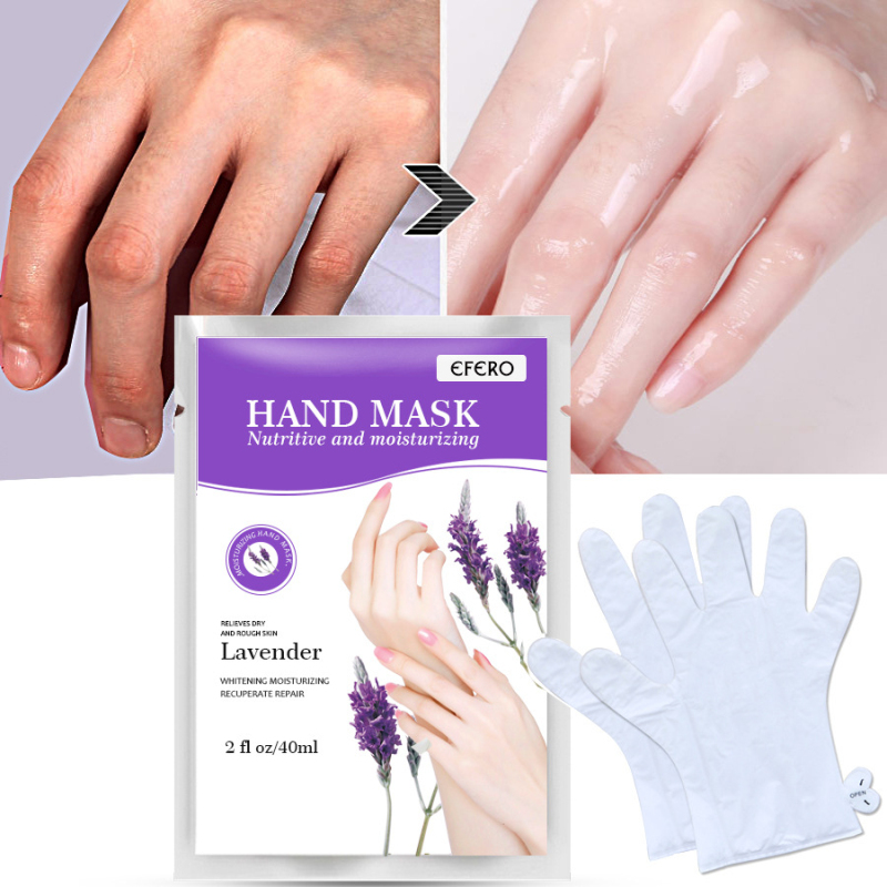 2pcs/1pair Lavender Baby Hand Mask Cream Moisturizing Whitening Hand Spa Gloves Dead Skin Remover Hand Spa Skin Care TSLM1