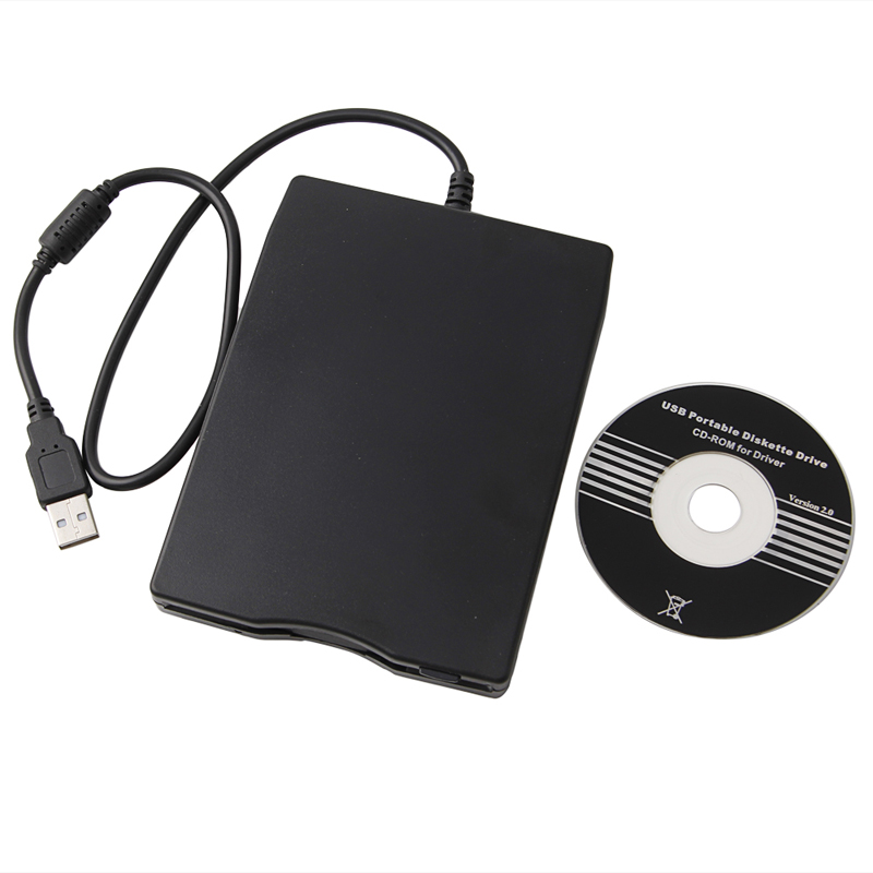 Portable External USB Floppy Disk Drive 1.44Mb 3.5" External Diskette FDD For Desktops and Laptops