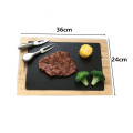 Hot Sale Western Natural Slate Dishes Solid Square Stone Sushi Steak Barbecue Plate Cheese Pizza Flat Fruit Plate Food Tea Tray