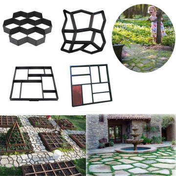 Gardening 8/9 Grids Pathmate Stone Mold Paving Concrete Stepping Pavement Paver Manually Paving Cement Concrete Road Molds