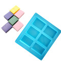 Blue Rectangle Silicone Soap Mold Bar Bake Mold Silicone Mould Tray Homemade Food Craft Craft Soap Making Handmade Tools