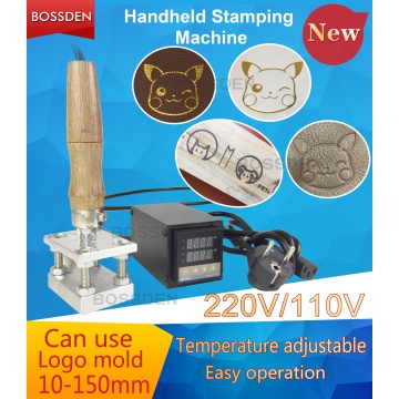 BOSSDEN 500W Machine Hot Foil Stamping Machine for leather Wood Paper Branding Custom Logo Marking Embossing press traine