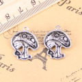 12pcs Charms mushroom 22x18mm Antique Pendants,Vintage Tibetan Silver Jewelry,DIY for bracelet necklace